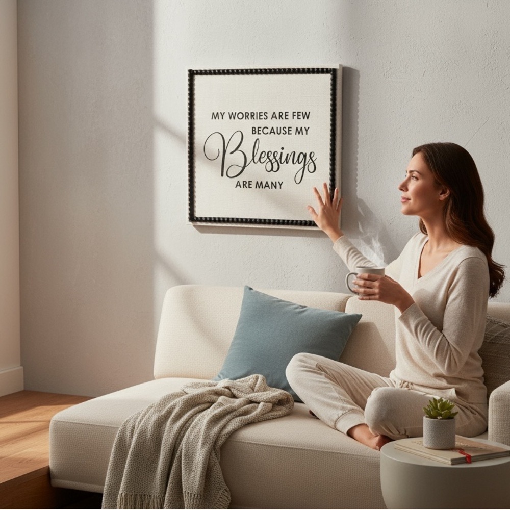 NEW- Inspirational Wall Art with Black Frame 12 X 12